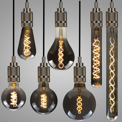 T300 Electroplating Smoke Grey Warm Light LED Bulb Retro Lamp - Retro Lights by PMC Jewellery | Online Shopping South Africa | PMC Jewellery