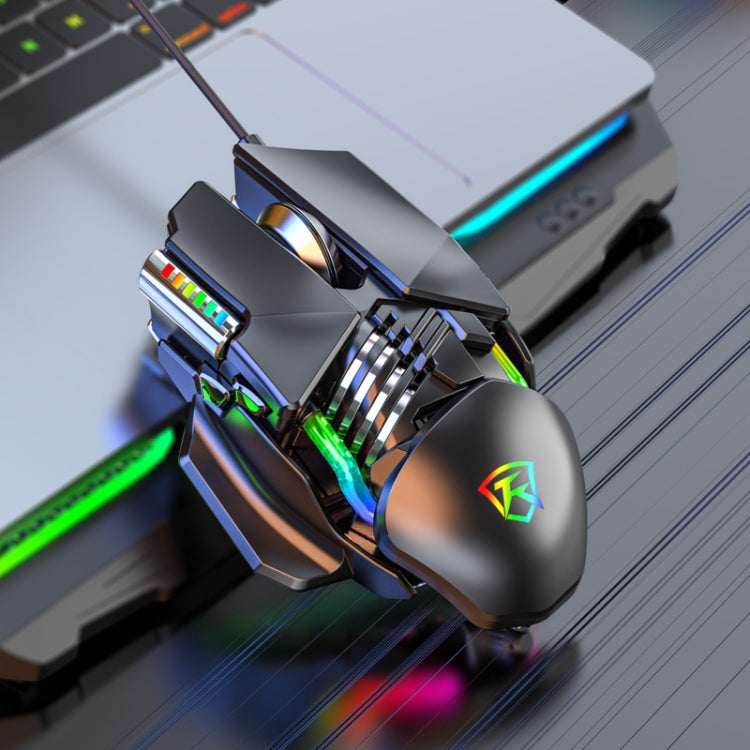 Y-FRUITFUL P3 6 Keys RGB Lighting Adjustable Wired Mouse(Black) - Wired Mice by PMC TechLife | Online Shopping South Africa | PMC TechLife
