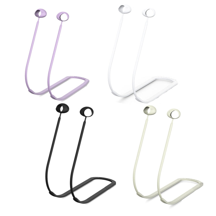 2 PCS Bluetooth Earphone Silicone Anti-Lost Cord For Samsung Glaxy Buds 2(White) - Anti-lost & Holder by PMC TechLife | Online Shopping South Africa | PMC TechLife