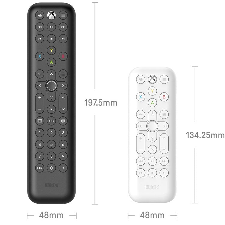 8BitDo Backlit Key Media Remote Control For Xbox, Style: Long Version (Black) - free shipping - PMC TechLife - Order now!