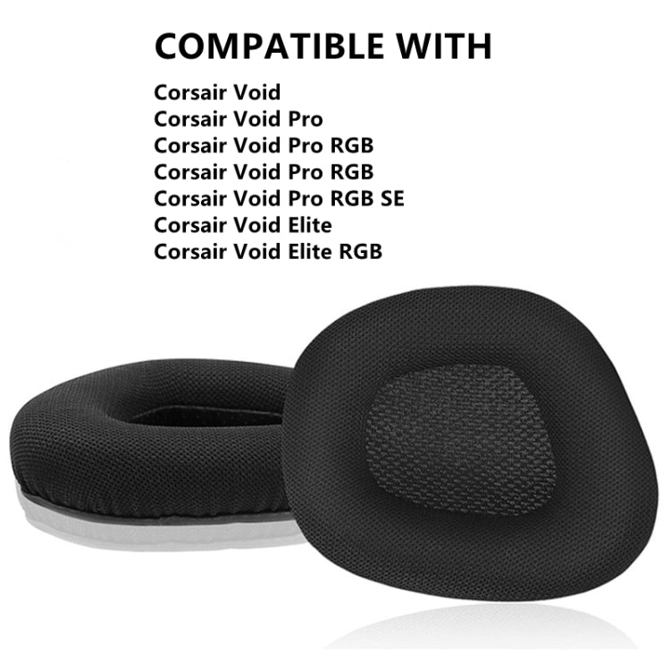 2 PCS Replacement Earpads for Corsair Void Pro Elite,Style:  Yellow Bottom Grid - Earmuff & Pad by PMC TechLife | Online Shopping South Africa | PMC TechLife
