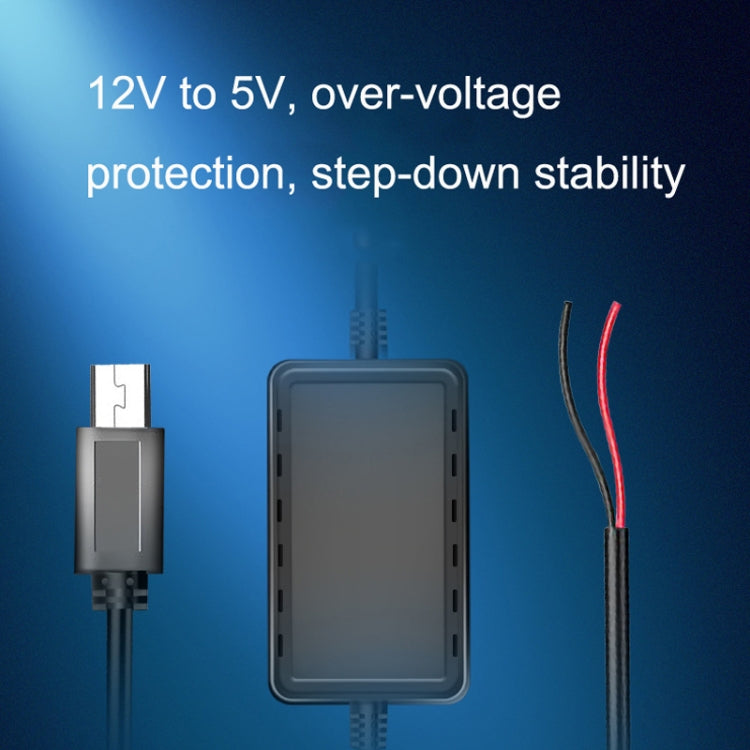 2 PCS USB Car Charge 12V To 5V Navigation Instrument Reduction Line(Mini Straight Head) - DIY Modified Charger by PMC TechLife | Online Shopping South Africa | PMC TechLife