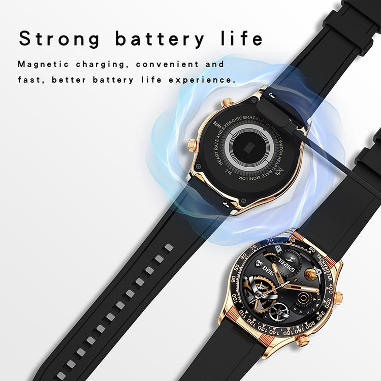LOANIY E18 Pro Smart Bluetooth Calling Watch with NFC Function, Color: Gold Steel - free shipping - PMC TechLife - Order now!