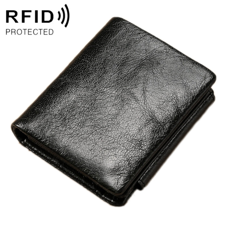 TP-191 RFID Multifunctional Tri-Fold Retro Men Genuine Leather Wallet(Black) - free shipping - PMC TechLife - Order now!