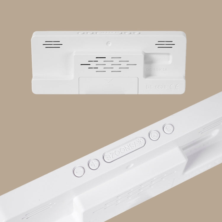 LED Bedside Alarm Clock Battery Plug-In Dual-Purpose Clock(White) - Alarm Clocks by PMC TechLife | Online Shopping South Africa | PMC TechLife