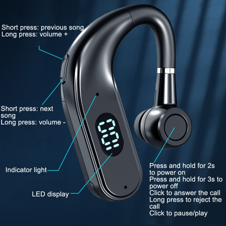Bluetooth Business Hanging Ear Digital Display LED Sports Driving Headset(X5 Standard) - Bluetooth Earphone by PMC TechLife | Online Shopping South Africa | PMC TechLife