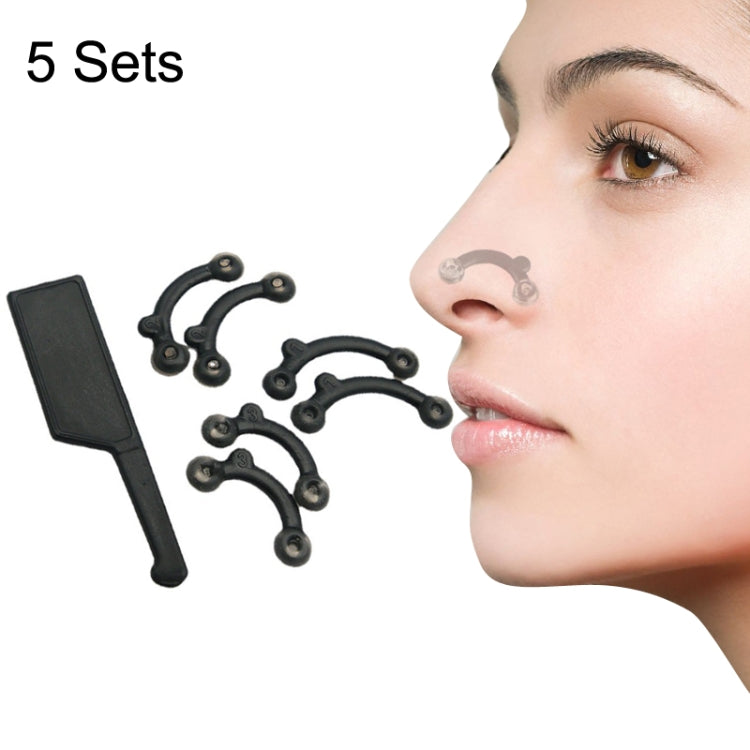 5 Sets Nose Beauty 3D Invisible Silicone Nose Pad Nose Bridge Booster(Black) - Corrector by PMC Jewellery | Online Shopping South Africa | PMC Jewellery