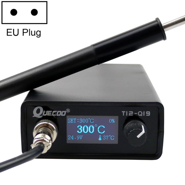 QUECOO 1.3 Inch Display Soldering Station with Handle, Set: EU Plug (Q19+M8) - free shipping - PMC TechLife - Order now!