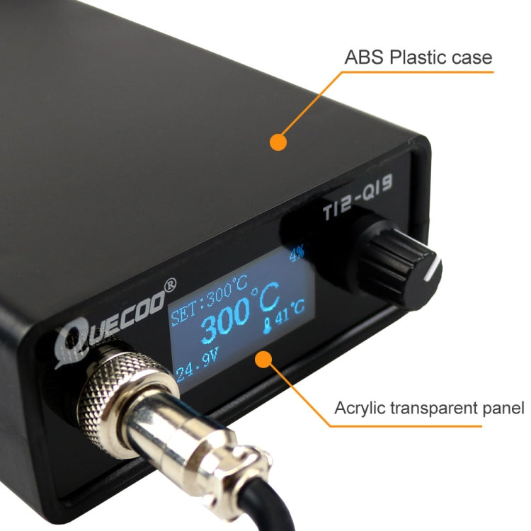 QUECOO 1.3 Inch Display Soldering Station with Handle, Set: EU Plug (Q19+M8) - free shipping - PMC TechLife - Order now!