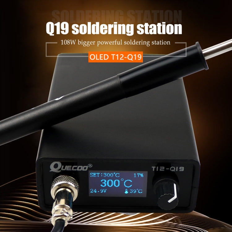 QUECOO 1.3 Inch Display Soldering Station with Handle, Set: US Plug (Q19+M8) - Electric Soldering Iron by QUECOO | Online Shopping South Africa | PMC Jewellery | Buy Now Pay Later Mobicred