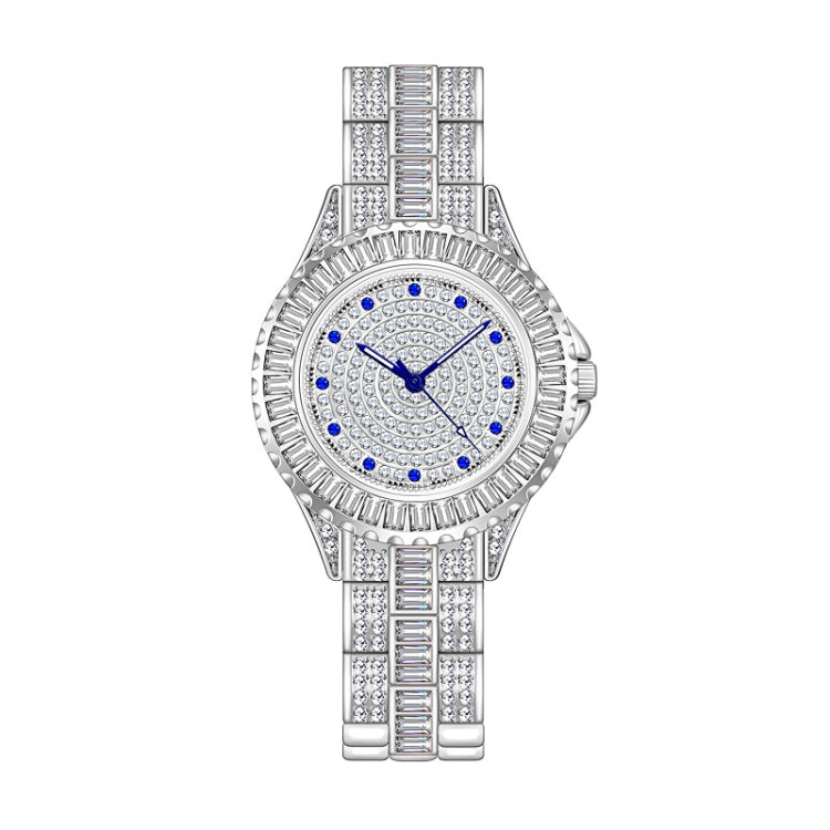 BS Bee Sister FA1686 Diamond Inlaid Ladies Watch Jewelry Chain Watch(Silver) - Alloy Watches by BS Bee Sister | Online Shopping South Africa | PMC Jewellery | Buy Now Pay Later Mobicred