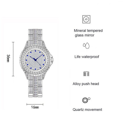 BS Bee Sister FA1686 Diamond Inlaid Ladies Watch Jewelry Chain Watch(Silver) - Alloy Watches by BS Bee Sister | Online Shopping South Africa | PMC Jewellery | Buy Now Pay Later Mobicred