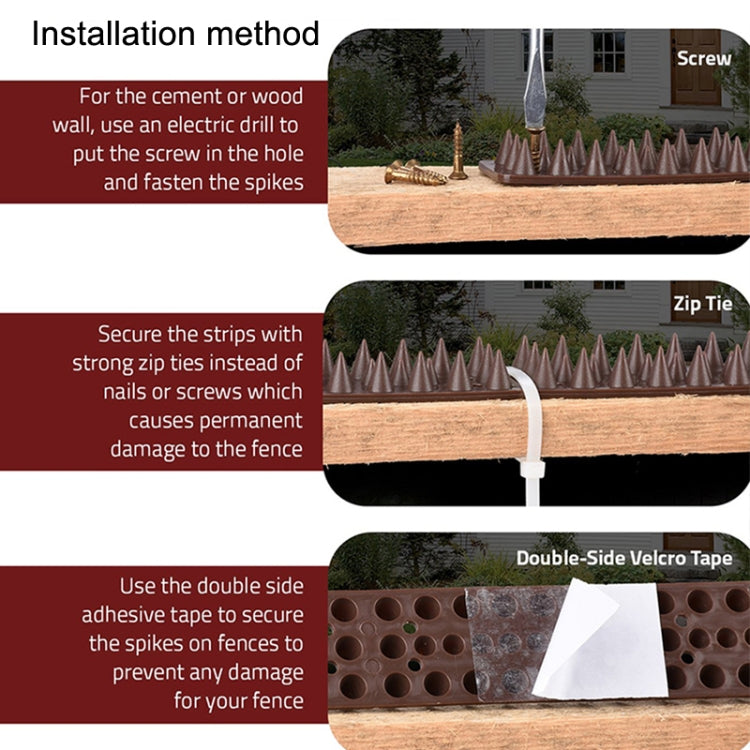 Plastic Bird Repellent Thorns Fence Anti-climb Nails(Black) - Outdoor Insect Repellent by PMC TechLife | Online Shopping South Africa | PMC TechLife | Buy Now Pay Later Mobicred
