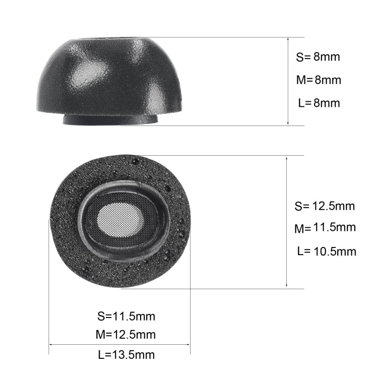2 PCS Earbuds Memory Foam Ear Caps For TWS Airpods Pro,Size:  Small  Gray - Anti-dust & Ear Caps by PMC TechLife | Online Shopping South Africa | PMC TechLife