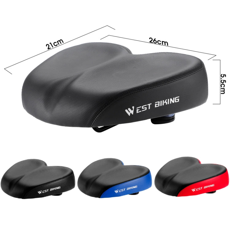 WEST BIKING Bicycle Widened And Comfortable Shock Absorbing Saddle(Black) - free shipping - PMC TechLife - Order now!