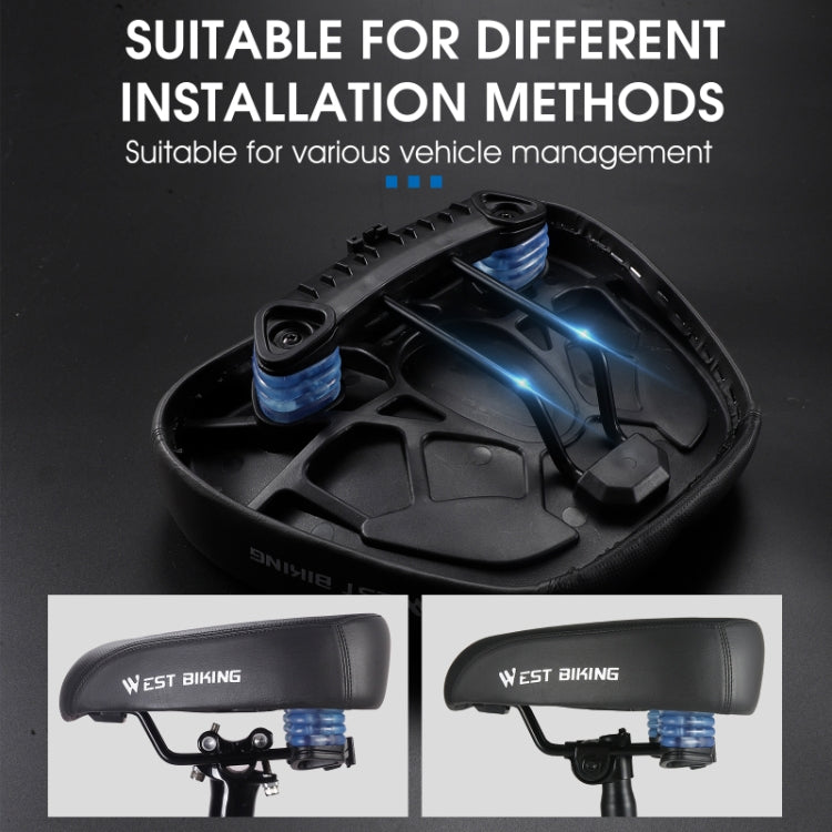 WEST BIKING Bicycle Widened And Comfortable Shock Absorbing Saddle(Black) - free shipping - PMC TechLife - Order now!