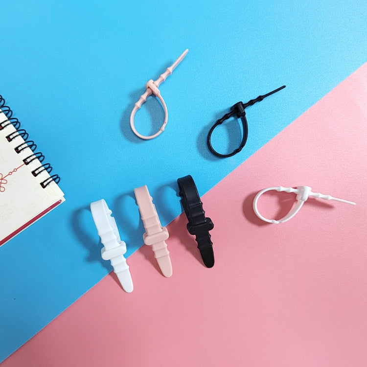 3 Sets 20pcs/Set  Fishbone Silicone Cable Tie Cable Organizer Winder, Color: White - Cable Organizer by PMC TechLife | Online Shopping South Africa | PMC TechLife | Buy Now Pay Later Mobicred