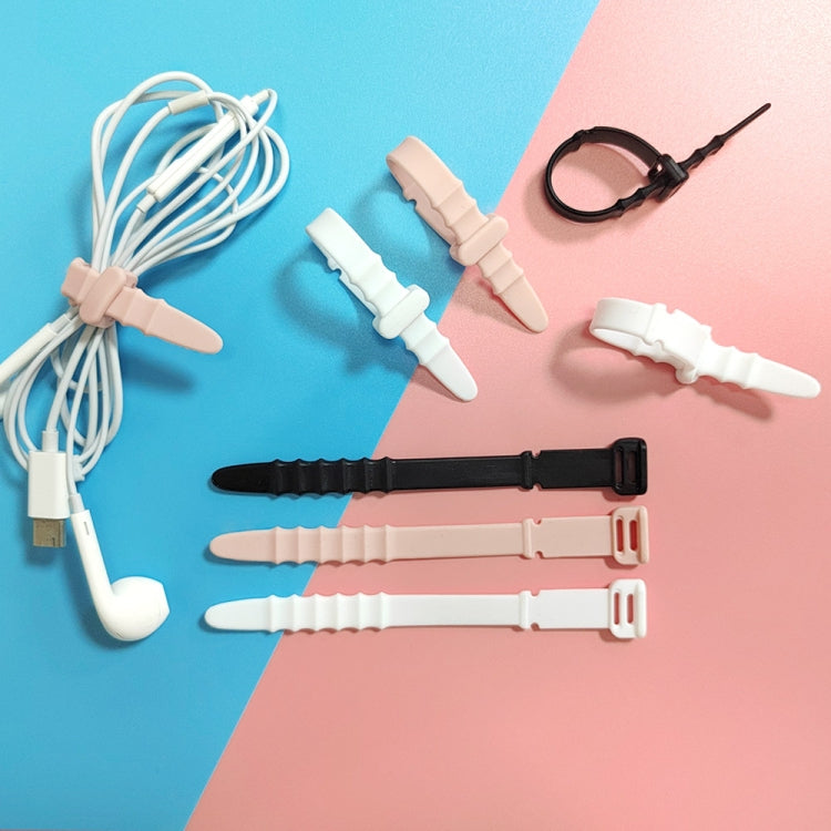3 Sets 20pcs/Set  Fishbone Silicone Cable Tie Cable Organizer Winder, Color: Pink - Cable Organizer by PMC TechLife | Online Shopping South Africa | PMC TechLife | Buy Now Pay Later Mobicred