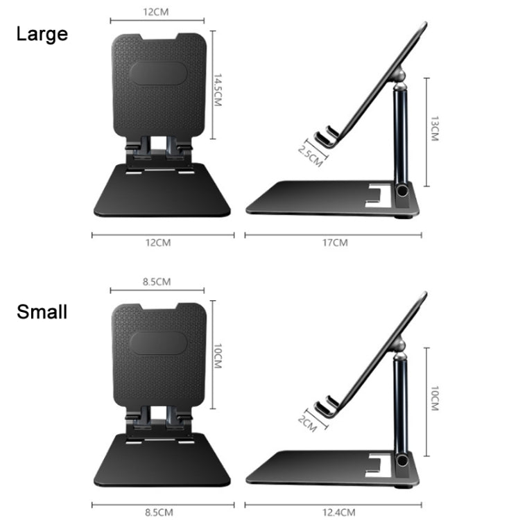 Tablet Mobile Phone Desktop Double Pole Lifting Folding Bracket, Color: Black (Small) - Desktop Holder by PMC TechLife | Online Shopping South Africa | PMC TechLife
