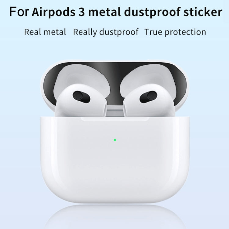 2 PCS Headphone Inner Cover Sticker Dustproof Protective Film For Airpods 3(Red) - Protective Sticker by PMC Jewellery | Online Shopping South Africa | PMC Jewellery