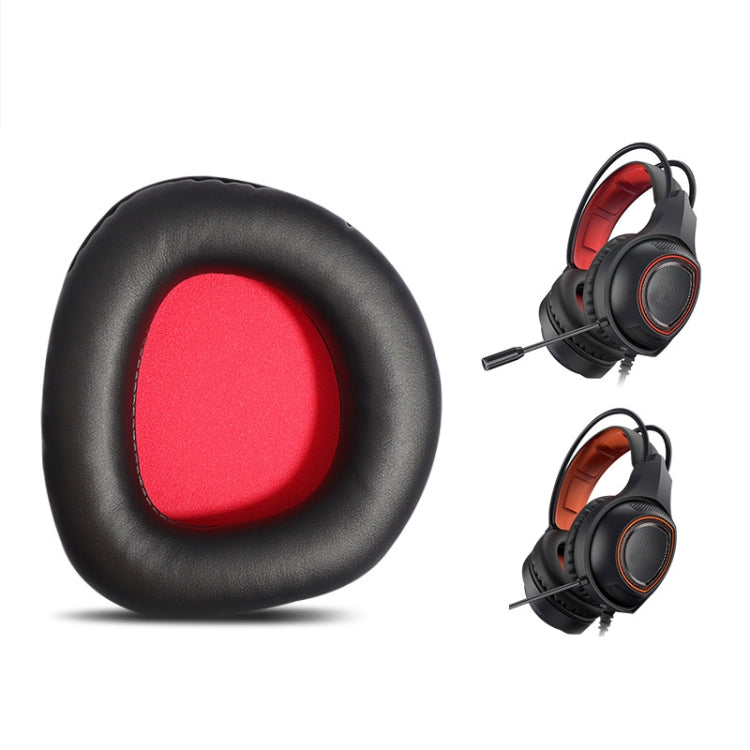 2 PCS Slow Rebound Sponge Headphone Cover Cushion For DAREU EH712/EH715(Black Orange Net) - Earmuff & Pad by PMC Jewellery | Online Shopping South Africa | PMC Jewellery