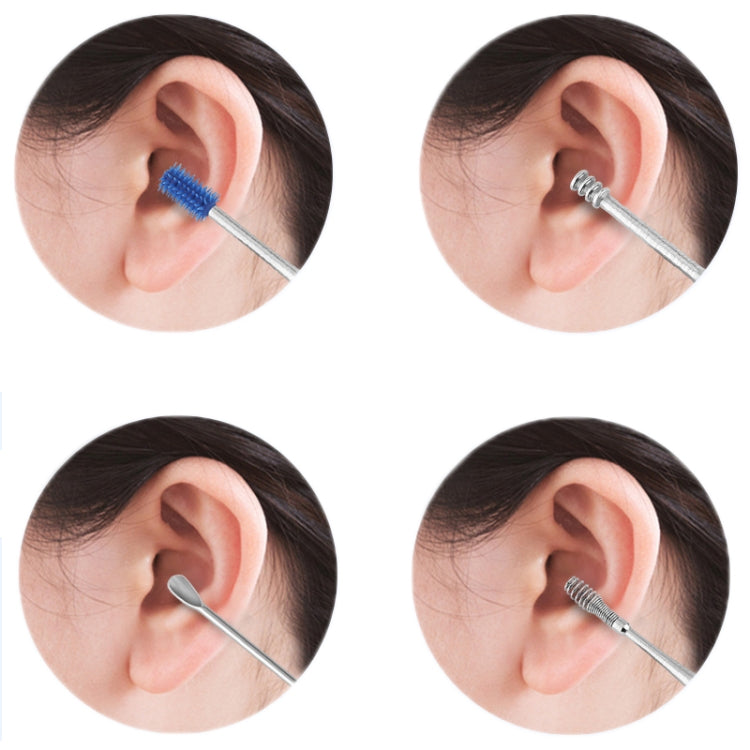 2 Packs Push-Pull Cylinder Storage Ear Scoop Set, Specification: 6 PCS/Set Blue - Ear Care Tools by PMC TechLife | Online Shopping South Africa | PMC TechLife | Buy Now Pay Later Mobicred