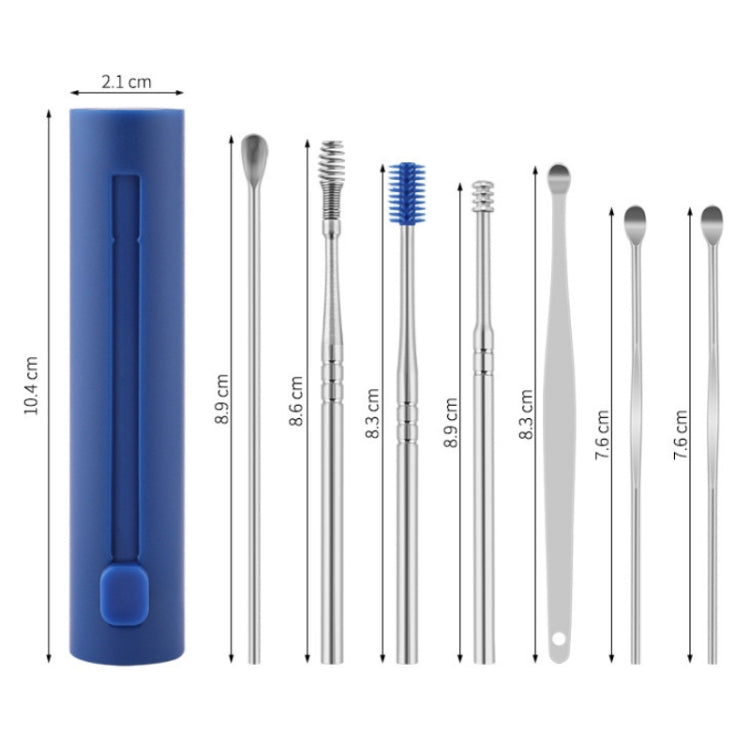 2 Packs Push-Pull Cylinder Storage Ear Scoop Set, Specification: 7 PCS/Set Yellow - Ear Care Tools by PMC TechLife | Online Shopping South Africa | PMC TechLife | Buy Now Pay Later Mobicred