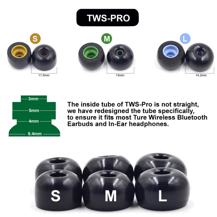 6 PCS Memory Foam Earplugs For TWS Jabra Elite 65T Sony WF-1000XM3 Real Wireless Headset Small - Anti-dust & Ear Caps by PMC TechLife | Online Shopping South Africa | PMC TechLife