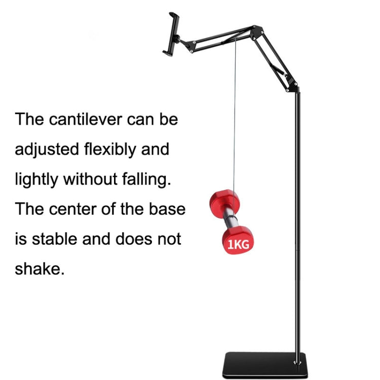 135cm Mobile Phone Tablet Live Broadcast Bedside Lifting Bracket Floor Model (White) - Lazy Bracket by PMC TechLife | Online Shopping South Africa | PMC TechLife