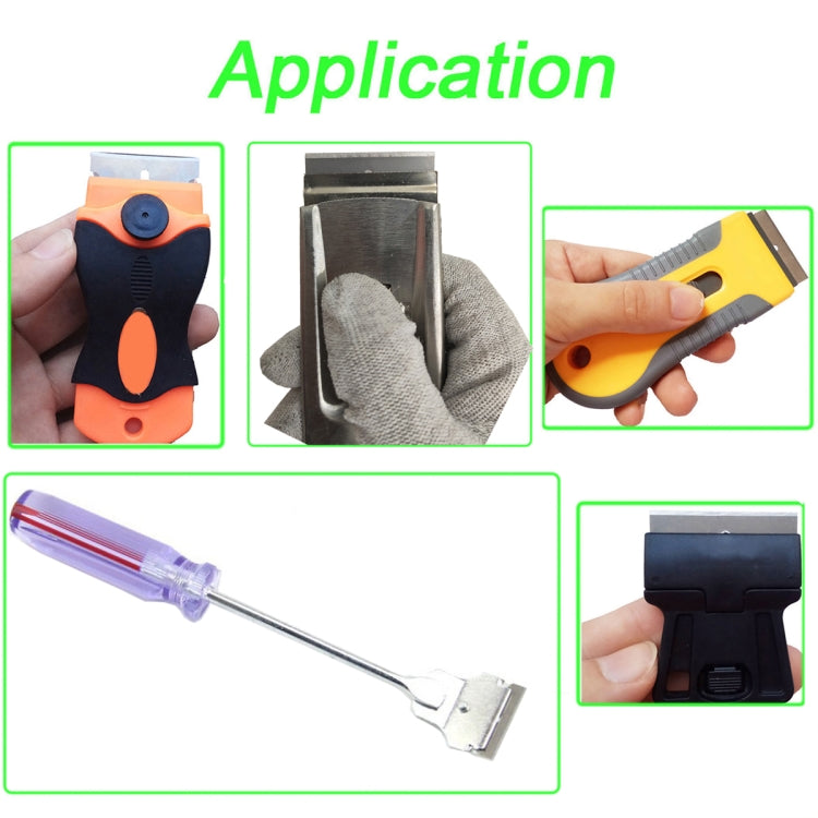 100 PCS A25 Car Film Mobile Phone Screen Auxiliary Tool Single Sided Stainless Steel Blade - Others by PMC TechLife | Online Shopping South Africa | PMC TechLife