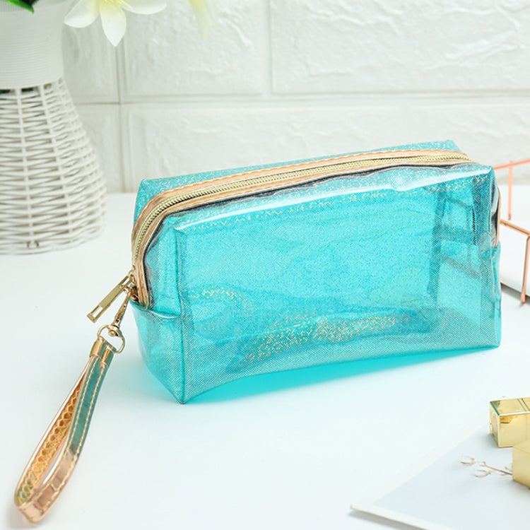 PVC Laser Transparent Portable Cosmetic Bag Travel Toiletry Bag(Green) - Storage Boxes by PMC Jewellery | Online Shopping South Africa | PMC Jewellery