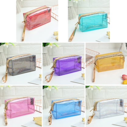 PVC Laser Transparent Portable Cosmetic Bag Travel Toiletry Bag(Pink) - Storage Boxes by PMC Jewellery | Online Shopping South Africa | PMC Jewellery