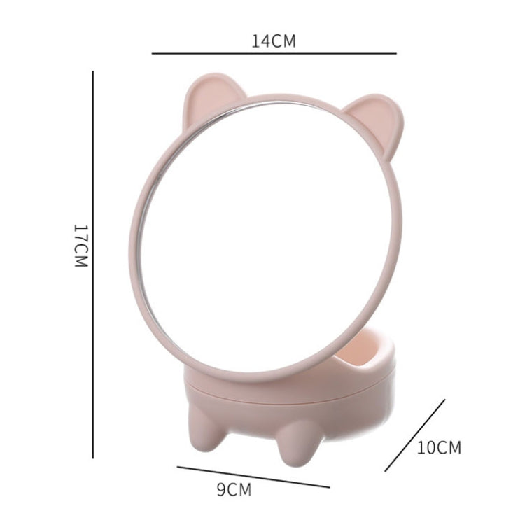 Detachable Cute Kitten Desktop Makeup Mirror with Storage Function(Pink) - Mirror by PMC Jewellery | Online Shopping South Africa | PMC Jewellery