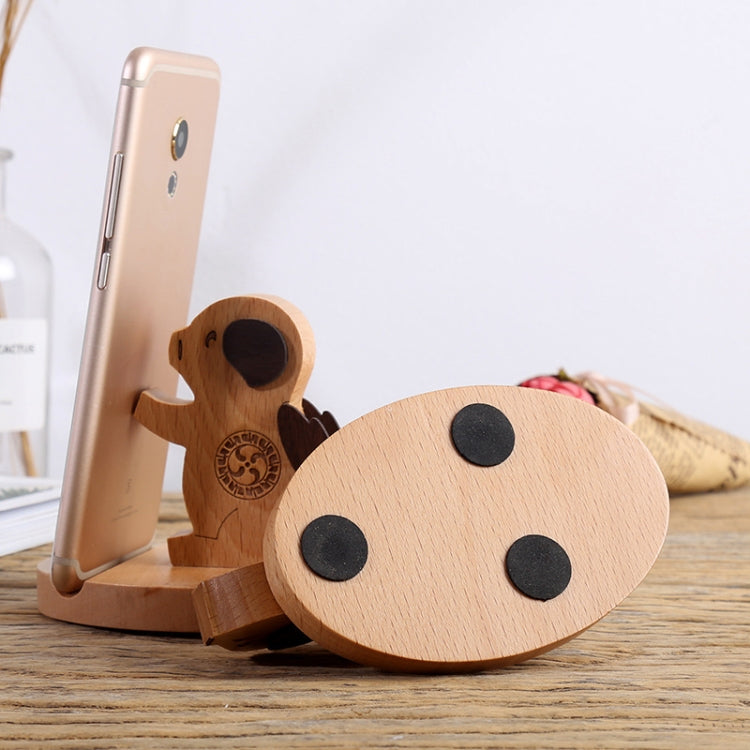 Wooden Mobile Phone Bracket Beech Lazy Mobile Phone Holder,Style: Piggy - Desktop Holder by PMC TechLife | Online Shopping South Africa | PMC TechLife