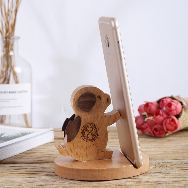 Wooden Mobile Phone Bracket Beech Lazy Mobile Phone Holder,Style: Piggy - Desktop Holder by PMC TechLife | Online Shopping South Africa | PMC TechLife