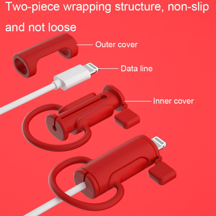 3 PCS Soft Washable Data Cable Silicone Case For Apple, Spec: Type-C (Pink) - Cable Organizer by PMC TechLife | Online Shopping South Africa | PMC TechLife