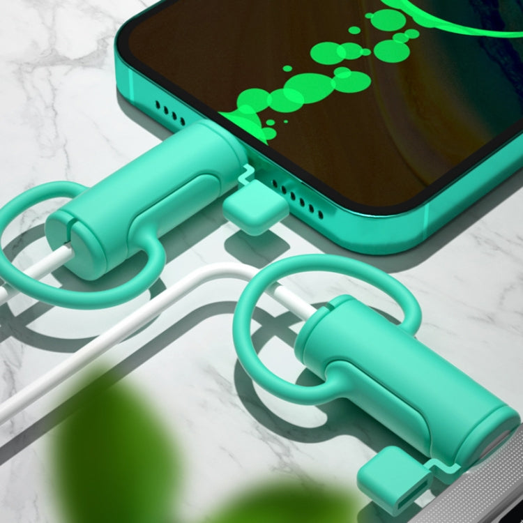 3 PCS Soft Washable Data Cable Silicone Case For Apple, Spec: USB (Mint Green) - Cable Organizer by PMC Jewellery | Online Shopping South Africa | PMC Jewellery