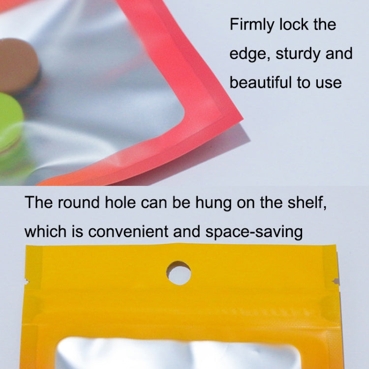 100PCS Aluminum Foil Ziplock Bag Jewelry Sealed Data Line Packaging Bag, Size: 14x20cm (Yellow Gradient) - free shipping - PMC TechLife - Order now!