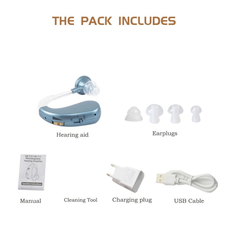 Hearing Aid Audiphones Sound Amplifier US Plug(Golden) - Hearing Aids by PMC TechLife | Online Shopping South Africa | PMC TechLife | Buy Now Pay Later Mobicred