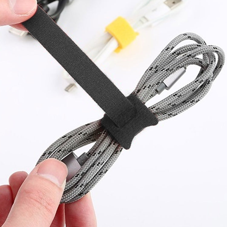 50 PCS  T-shape Self-Adhesive Data Cable Organizer Bundles 12 x 150mm Black - Cable Organizer by PMC TechLife | Online Shopping South Africa | PMC TechLife