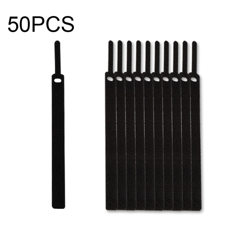 50 PCS Needle Shape Self-adhesive Data Cable Organizer Colorful Bundles 15 x 300mm(Black) - Cable Organizer by PMC TechLife | Online Shopping South Africa | PMC TechLife | Buy Now Pay Later Mobicred