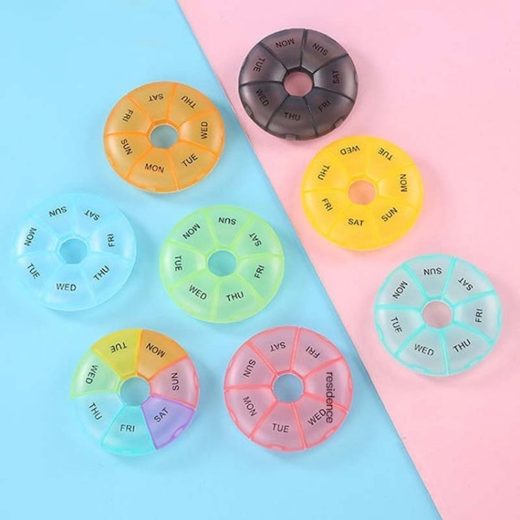 2 PCS Round 7 Days Rainbow Color Portable Pill Box Plastic Seven Grid(Pink) - free shipping - PMC TechLife - Order now!