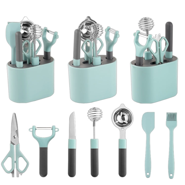 8 PCS / Set Stainless Steel Peeler Kitchen Gadgets Set With Storage Holder - free shipping - PMC TechLife - Order now!