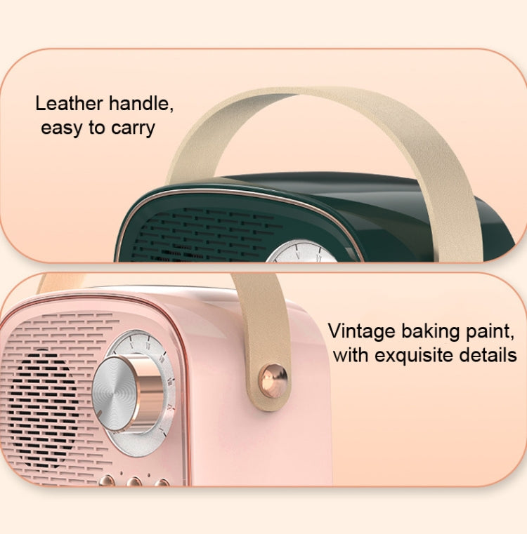 DW21 Vintage Radio BT Speaker Support TF Card/U Disk to Play(Light Green) - Desktop Speaker by PMC TechLife | Online Shopping South Africa | PMC TechLife