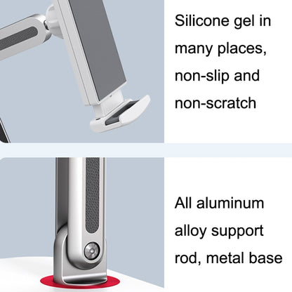 SSKY X38 Desktop Phone Tablet Stand Folding Online Classes Support, Style: Long Arm Charging Version (White) - Desktop Holder by SSKY | Online Shopping South Africa | PMC Jewellery