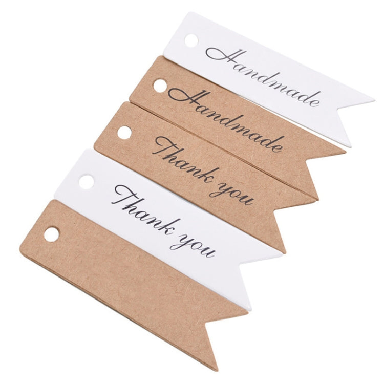 100pcs /Set Retro Baking Sticker Tag Swallow Tail Bookmark Gift Card, Style: Thand You (White) - Sticker & Tags by PMC TechLife | Online Shopping South Africa | PMC TechLife | Buy Now Pay Later Mobicred