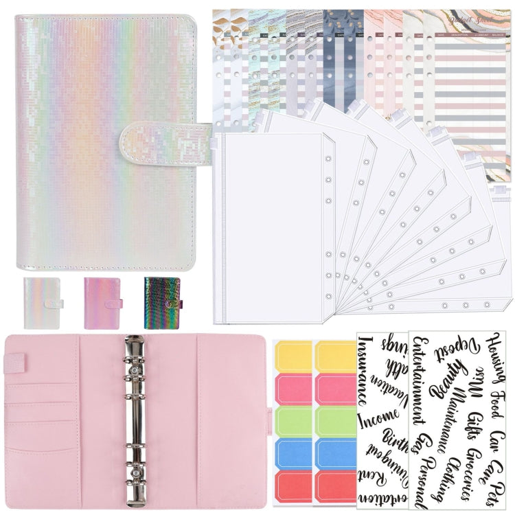 A6 Illusion Magic Square Loose-leaf PU Notebook Cash Budget Book(White) - Notebooks by PMC TechLife | Online Shopping South Africa | PMC TechLife | Buy Now Pay Later Mobicred