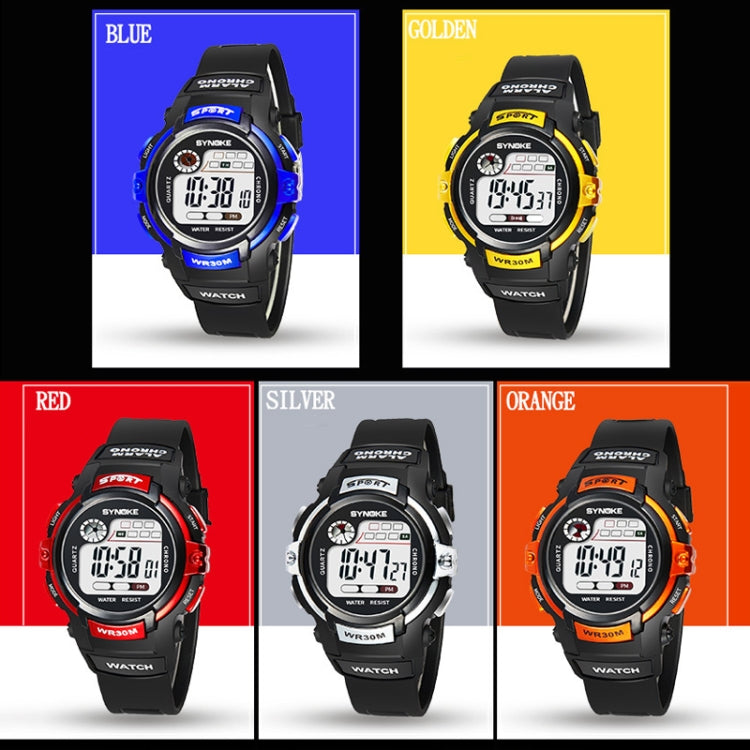 SYNOKE 99569 Children LCD Luminous Waterproof Electronic Sports Watch(Black Red) - LED Digital Watches by SYNOKE | Online Shopping South Africa | PMC Jewellery | Buy Now Pay Later Mobicred