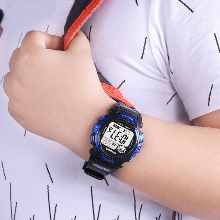 SYNOKE 99569 Children LCD Luminous Waterproof Electronic Sports Watch(Black Red) - LED Digital Watches by SYNOKE | Online Shopping South Africa | PMC Jewellery | Buy Now Pay Later Mobicred