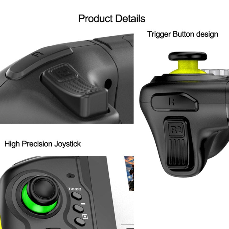 STK-7037 For Switch Game Controller with 6-axis Somatosensory Burst Function(Yellow Green) - Gamepads by PMC Jewellery | Online Shopping South Africa | PMC Jewellery